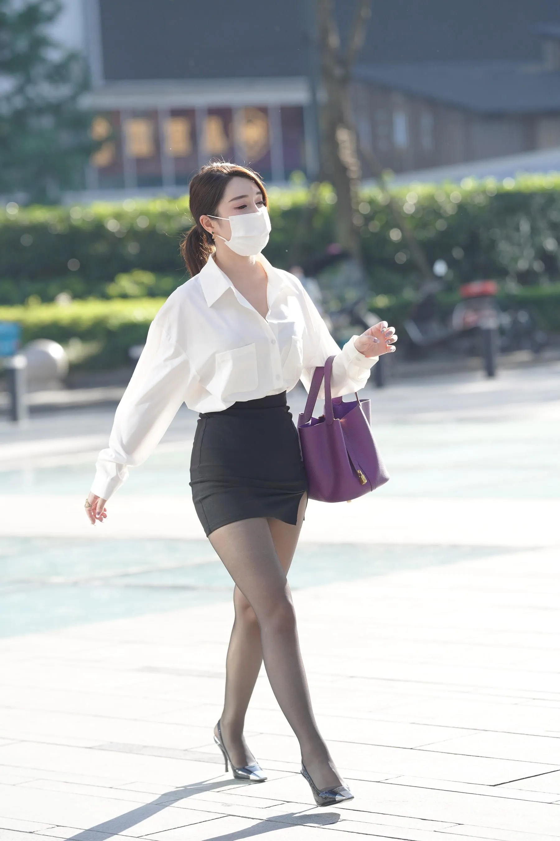 魔镜街拍 NO.184 街拍黑丝包臀裙小姐姐 [137P]插图1